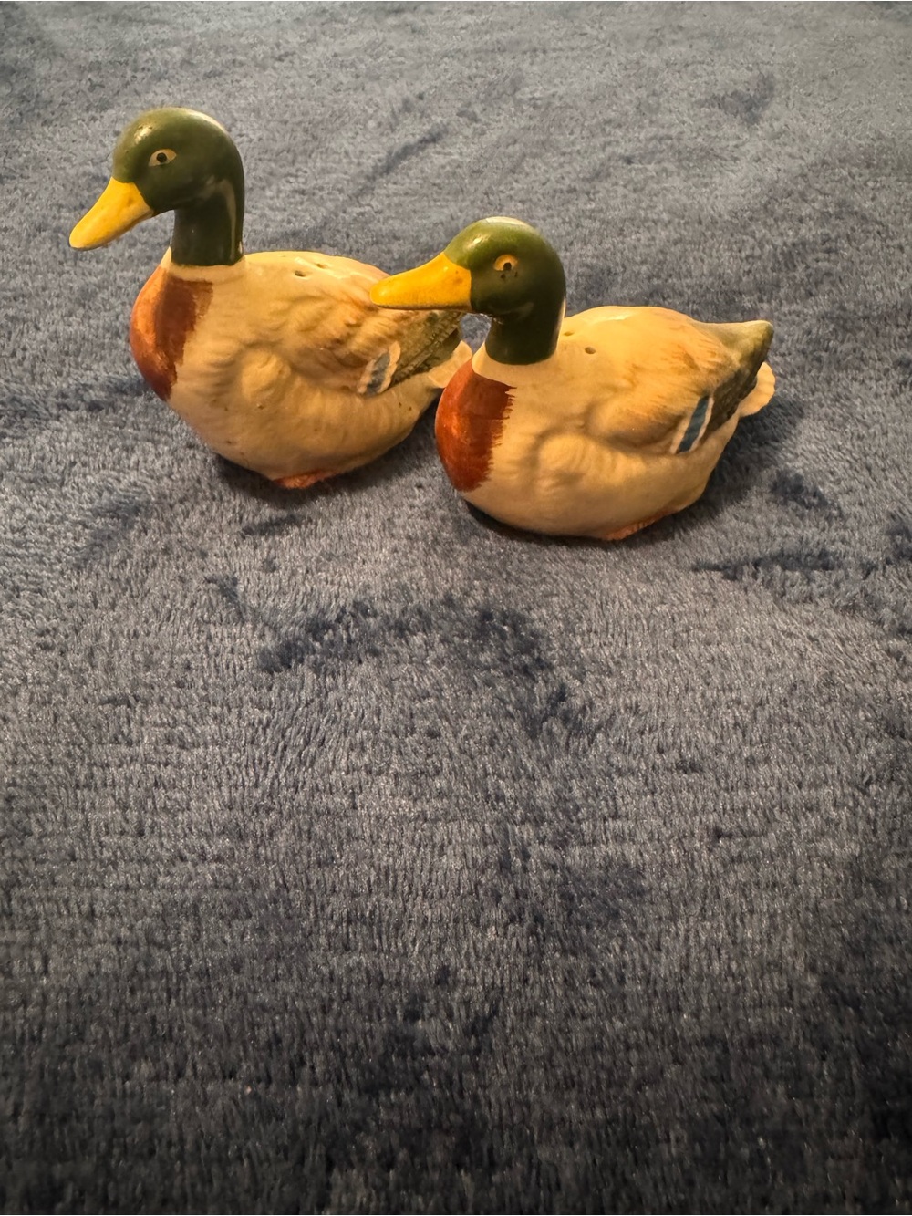 Otagiri Mallard Duck Salt & Pepper Shakers - Green/Yellow/Brown